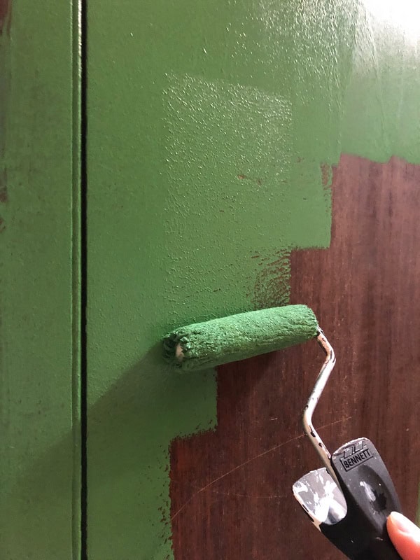 green headboard paint
