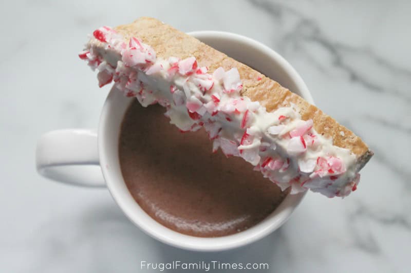 Candy Cane White Chocolate Biscotti