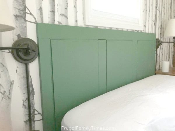 diy green headboard reclaimed