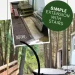 simple diy deck extension with stairs