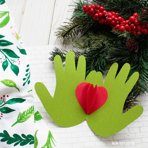Handprint Grinch Cards