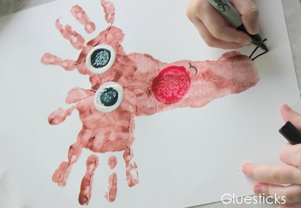 Footprint & Handprint Reindeer Craft