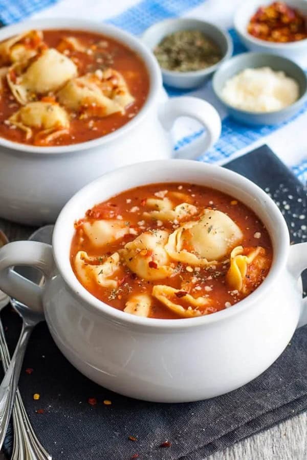 3-Ingredient Tomato Tortellini Soup