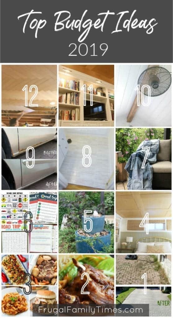 Our readers agree - budget home improvement ideas are our specialty! These are our top 10 visited DIY projects from 2019. Also included are our top 10 budget-friendly ideas of all time! #howto #diy #budgethomedecor #affordablehomedecor