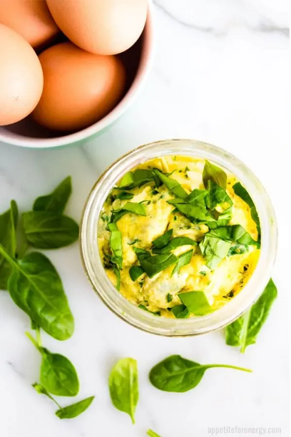 8 Minute Low Carb Scrambled Egg Breakfast Jars