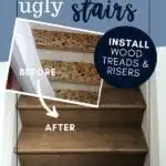 update old stairs with wood treads and risers