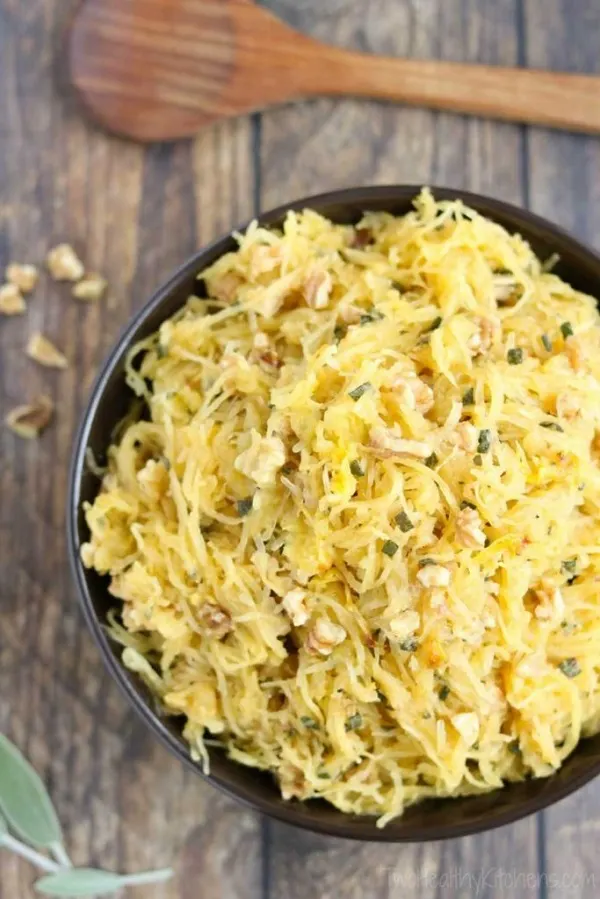 Spaghetti Squash with Sage Brown Butter & Toasted Almond