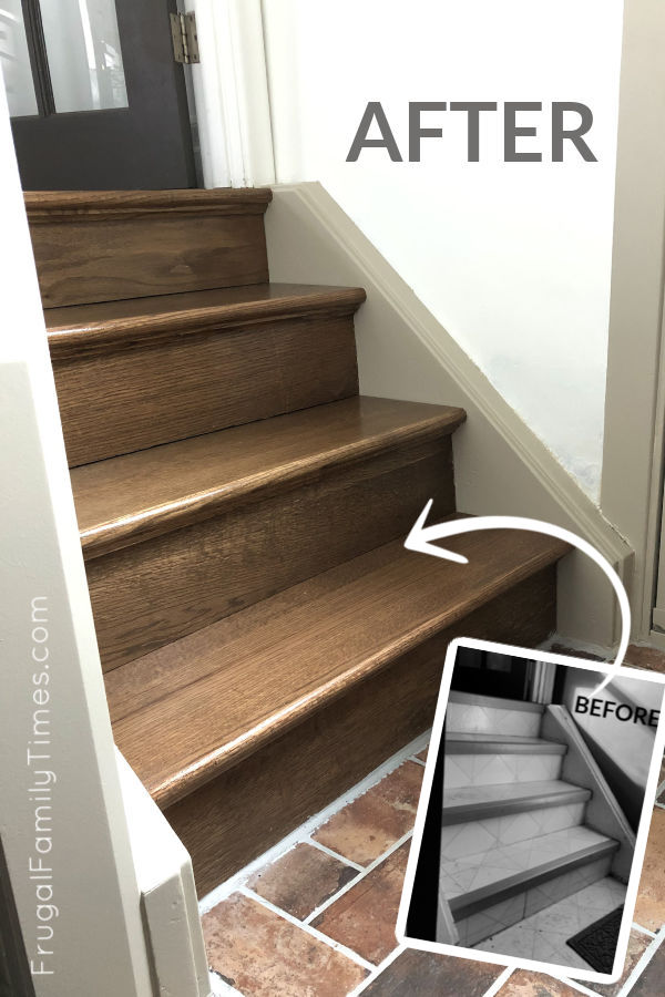 matching stair treads stair makeover