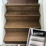 matching treads stair makeover after