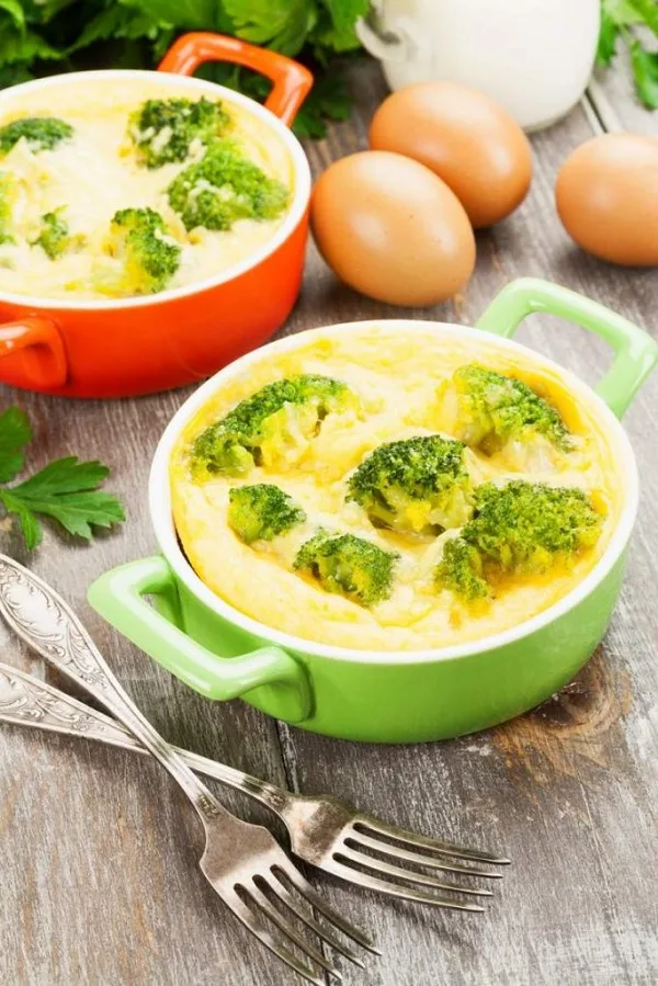 Microwave Broccoli Cheddar Omelet