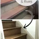 stair makeover new treads risers before and after