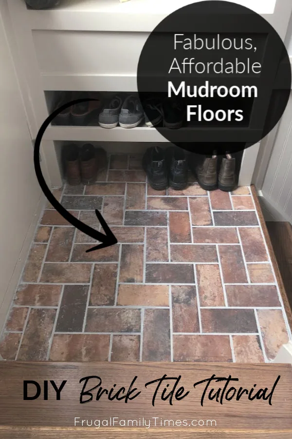 mudroom flooring brick tile diy