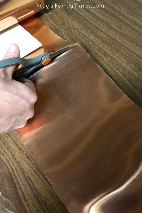 Cutting metal for copper stair risers