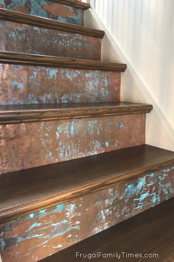 how to make copper stair risers with patina