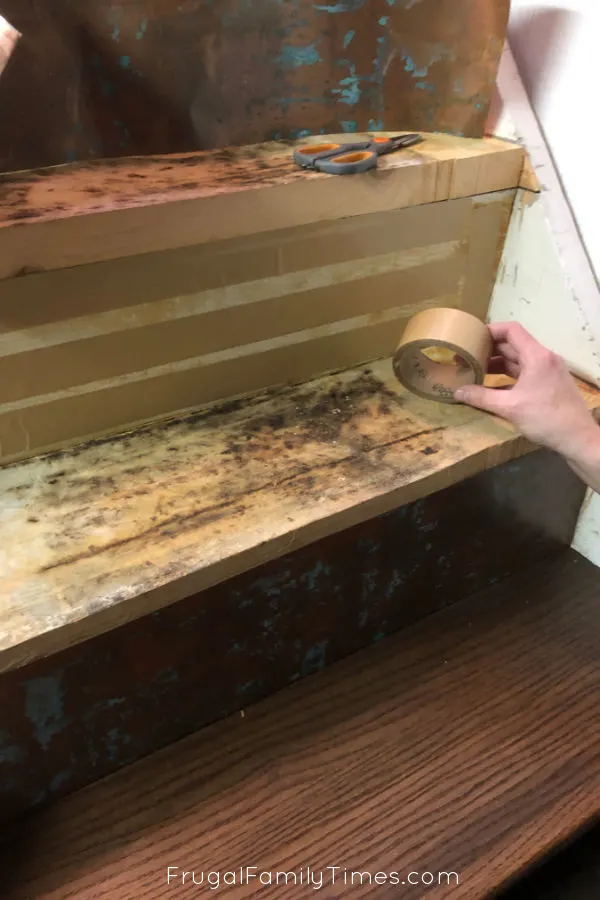 how to attach copper stair risers