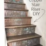 how to make patina copper stair risers