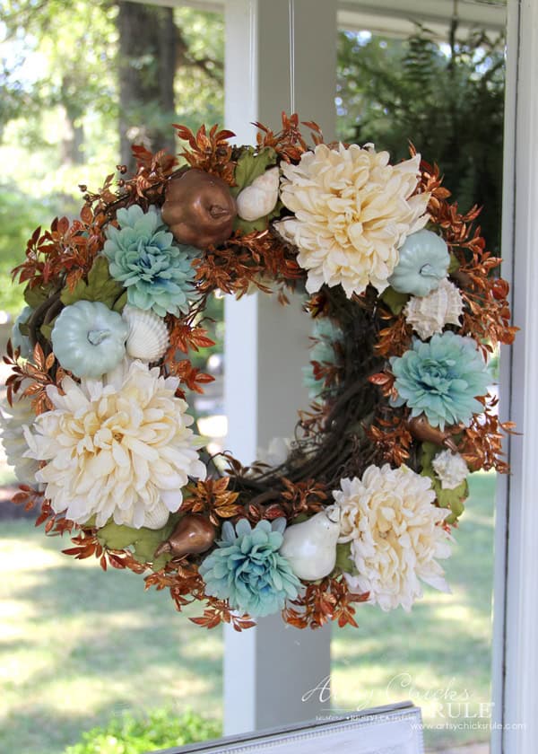 19. Simple & Quick Coastal Fall Wreath 