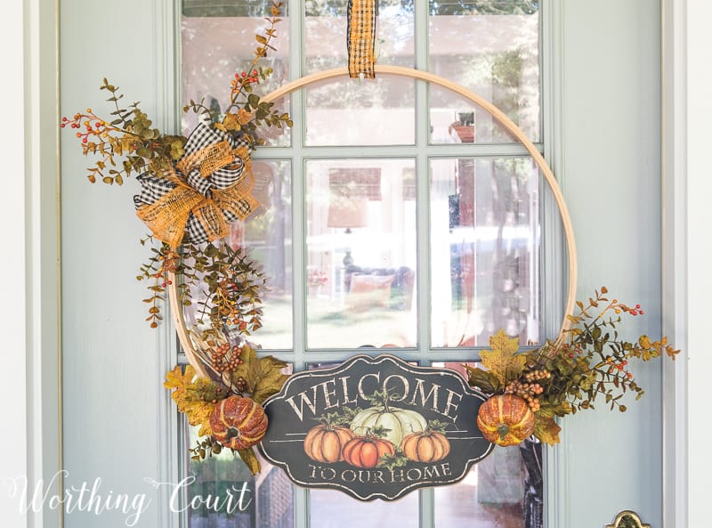 3. Decorative Plaque Fall Wreath 