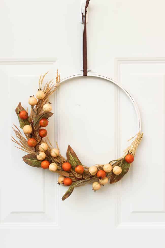 1. Beautiful Autumn Embroidery Wreath from Love Create Celebrate