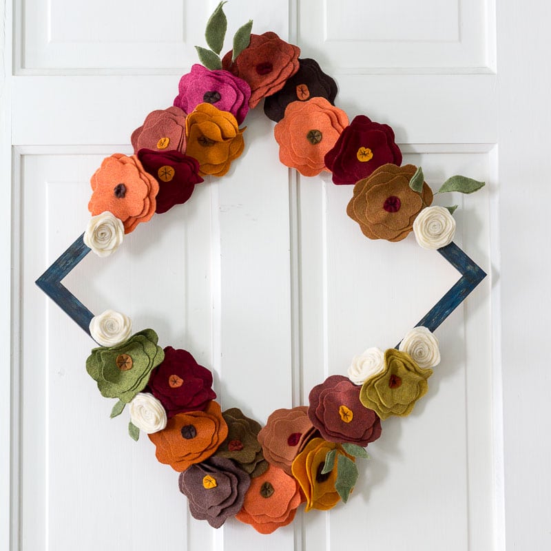 12. Felt Flower Wreath Tutorial 