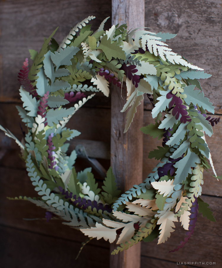 10. Fall Paper Fern Wreath 