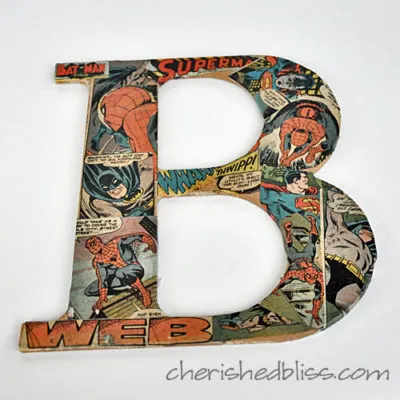 comic book letter wall art