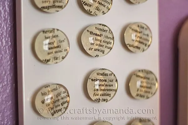 old book magnet craft