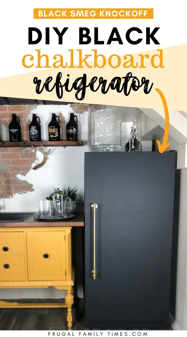 Our DIY Chalkboard Paint Fridge (a Black Smeg Knockoff)