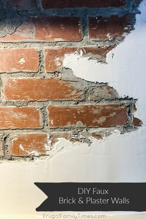 DIY Faux brick and plaster wall treatment how to