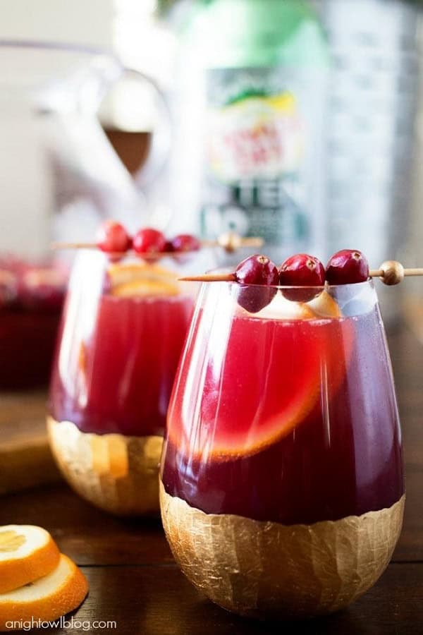 Easy Cranberry Sangria from A Night Owl Blog