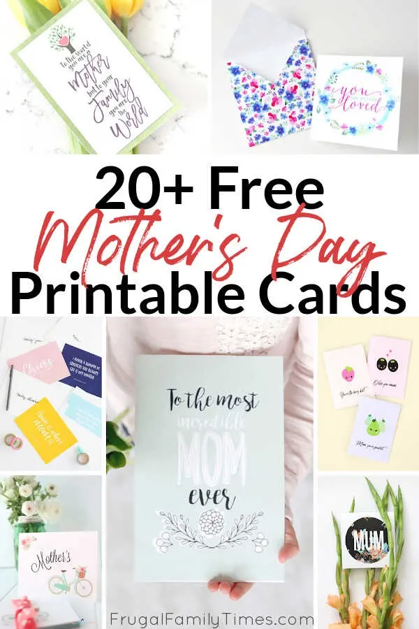 20+ Free Printable Mother's Day Cards - Last Minute Can Still Be Lovely! 3 20 Free Mothers Day Printable Cards 2