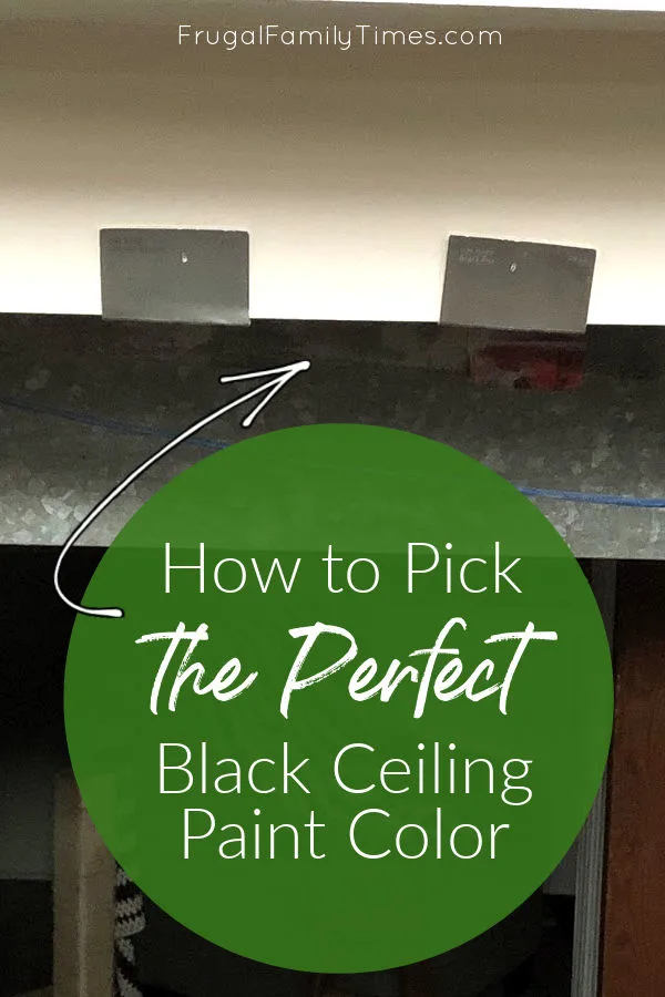 black painted ceiling