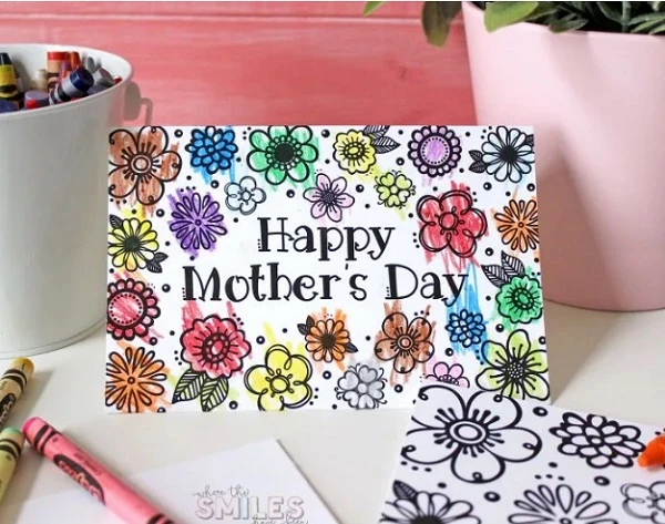 Printable mothers day cards to color pdf