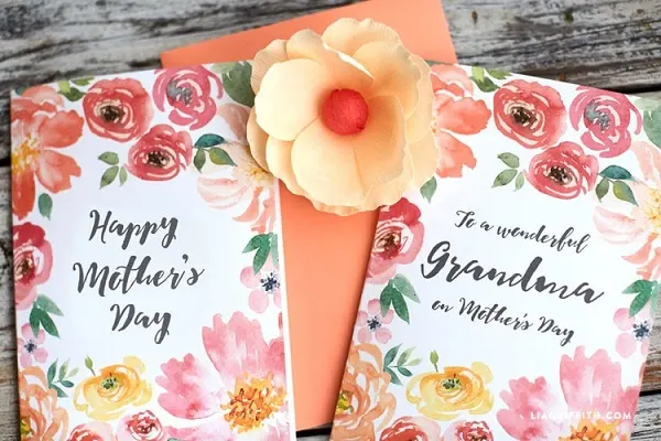 Printable mothers day card for grandma