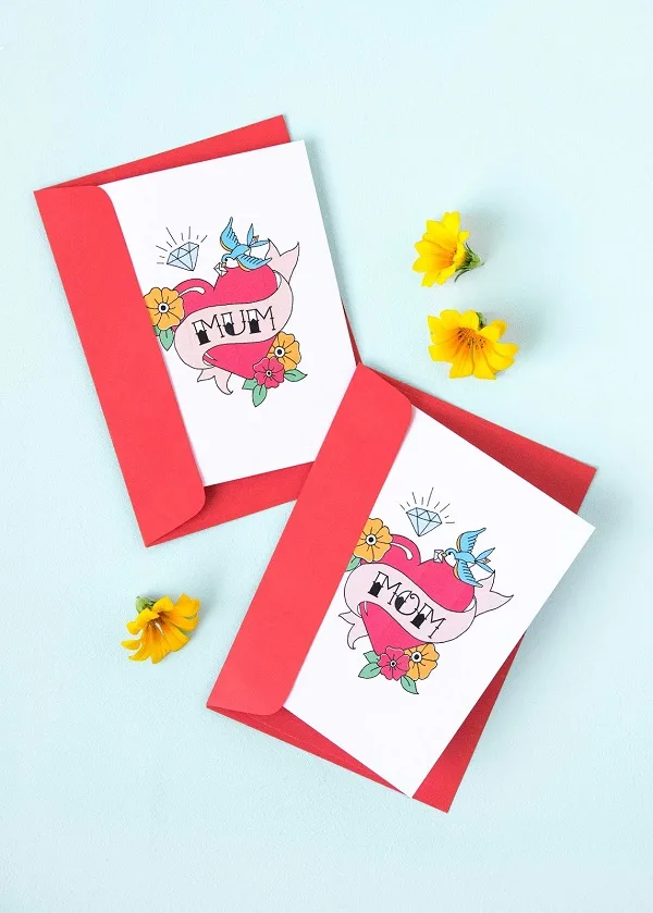 Printable Tattoo Mother’s Day Card
