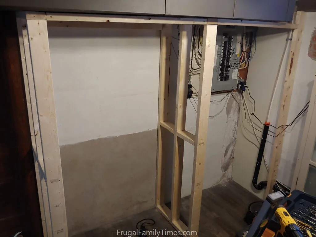 custom built in storage in basement