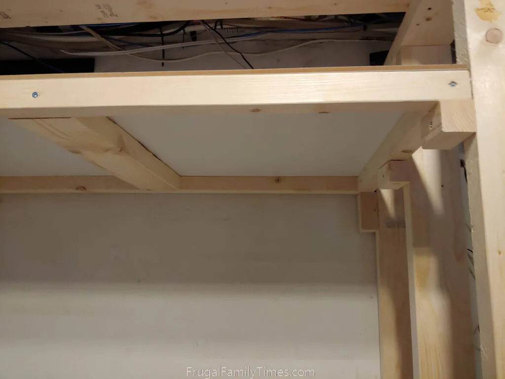 custom shelves in basement built ins