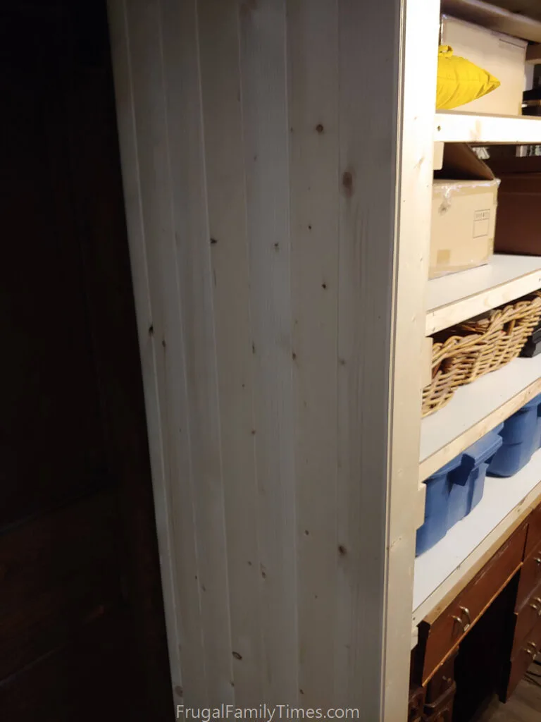 tongue and groove paneling on basement built in