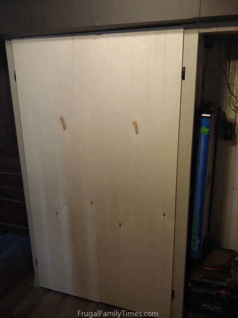 hanging doors on built in cabinet