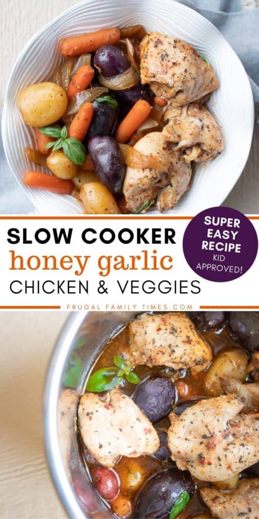 slow cooker honey garlic chicken thighs and potatoes
