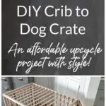 DIY wood dog crate from a crib