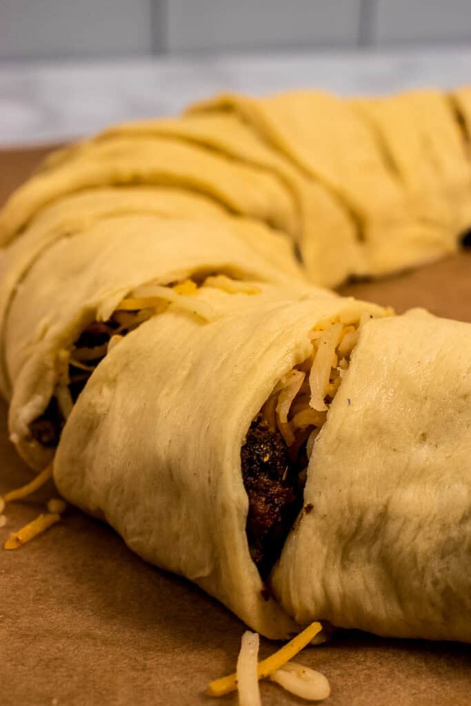 Taco stuffed crescent rolls