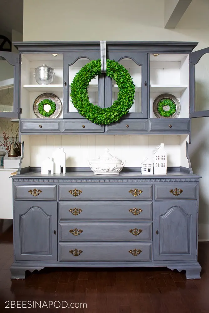 Gray Painted Hutch