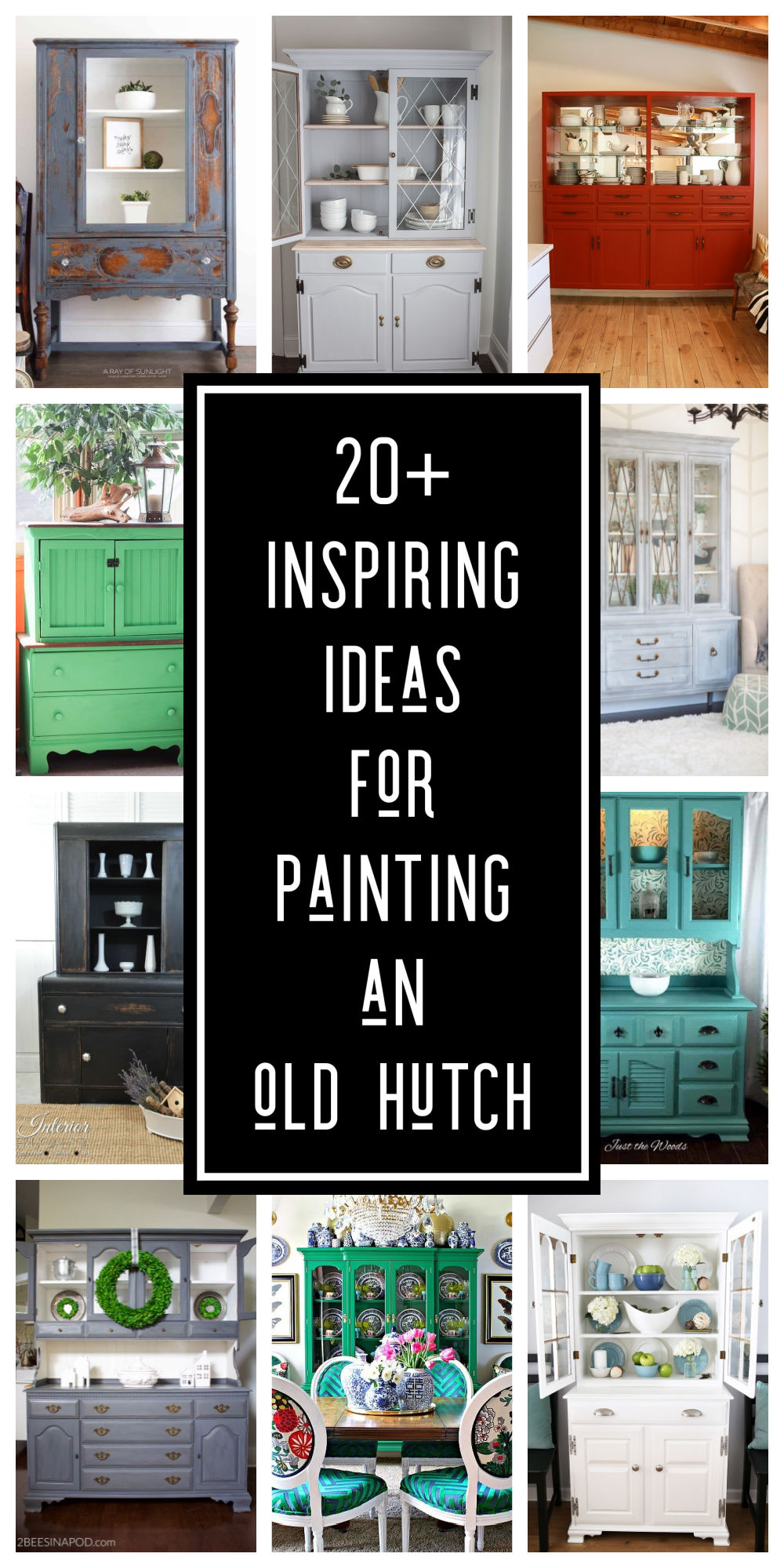 inspiration ideas for painting an old hutch