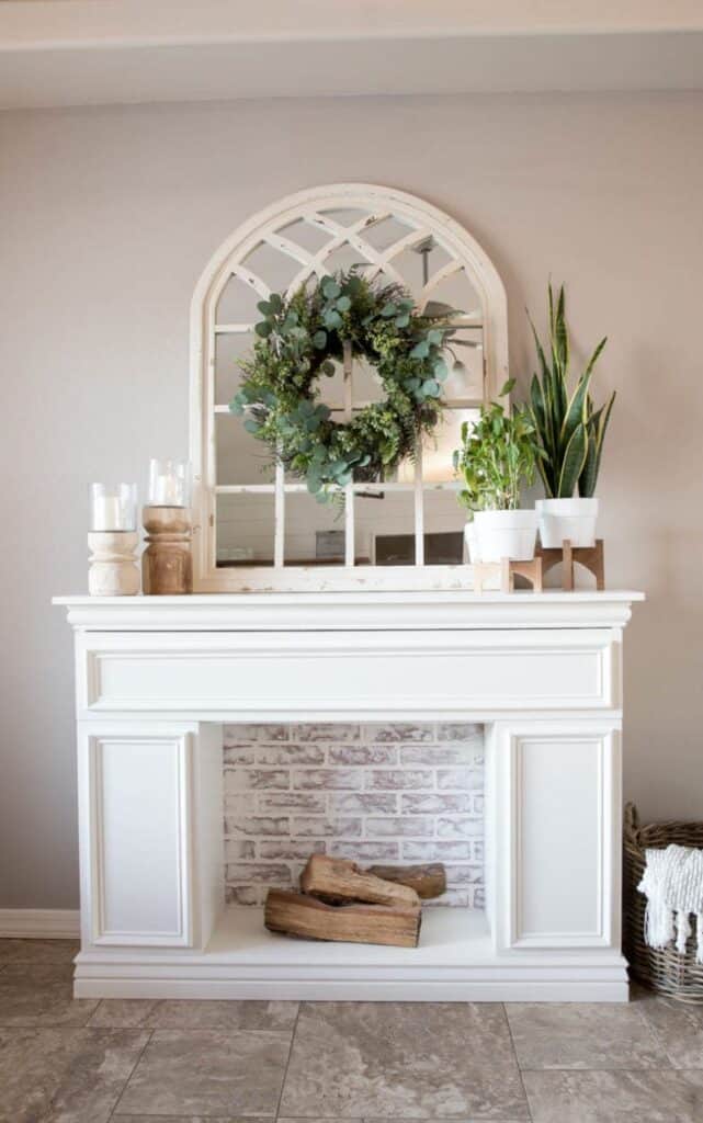 Hidden Storage Faux Fireplace