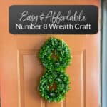 easy house number 8 wreath craft