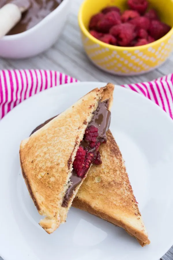 Raspberry Nutella Mountain Pies