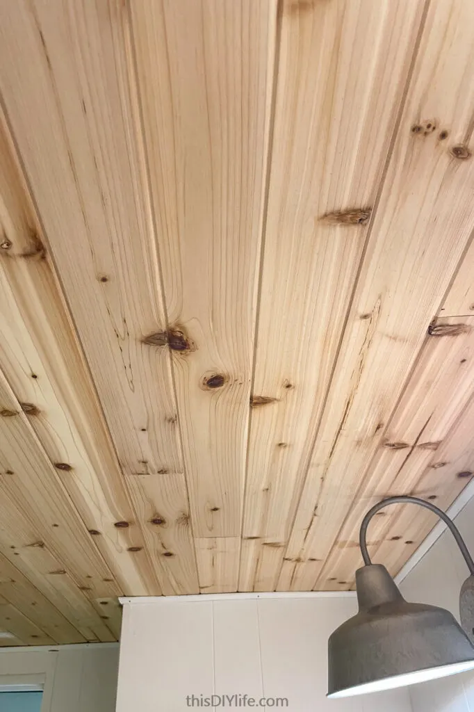 Tongue and Groove Cedar Ceiling Planks ~ How to Install this Simple, Beautiful Bathroom Ceiling Idea 17 diy cedar bathroom ceiling