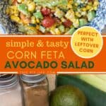 Corn Feta Avocado Salad