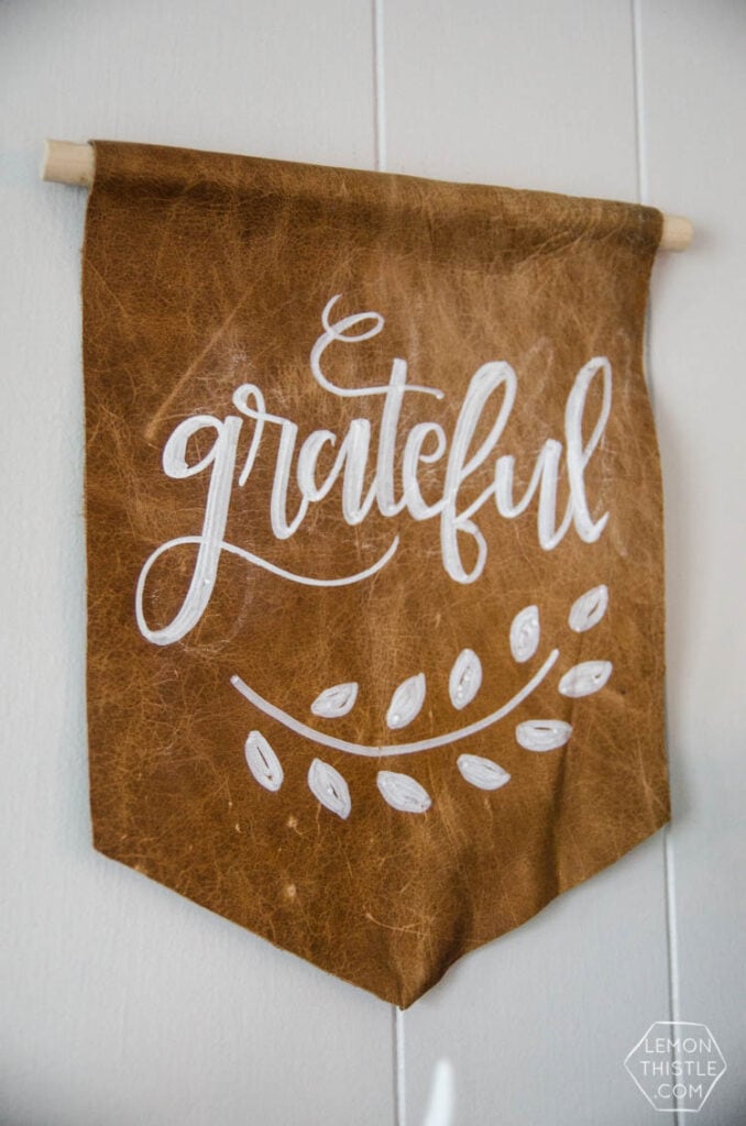 Grateful DIY Leather Pennant